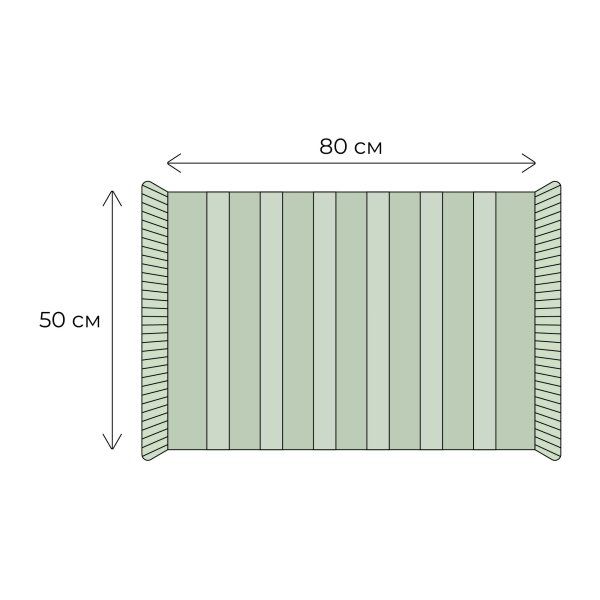 Коврик для ванной 1-ый Fixsen SANDAL, светло-серый, 50х80см (FX-8020N)