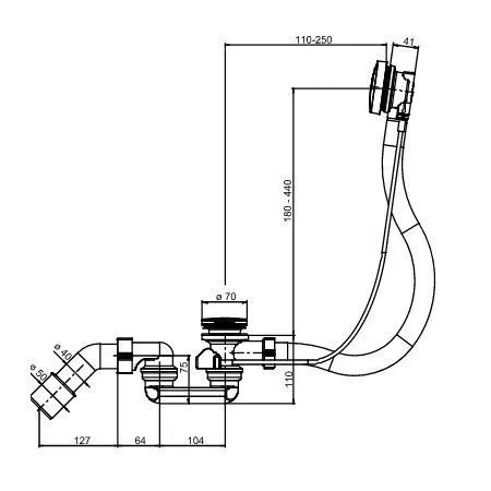 Слив-перелив для ванны Sanit 35.322.00..0000 хром - купить в Москве по низкой цене в интернет-магазине с доставкой по всей России | HITsant Слив-перелив для ванны Sanit 35.322.00..0000 хром
