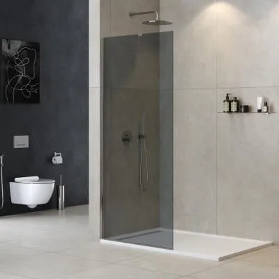 Душевая перегородка Cezares Liberta LIBERTA-L-1-TB-90-GR-Cr тонированное/хром глянцевый