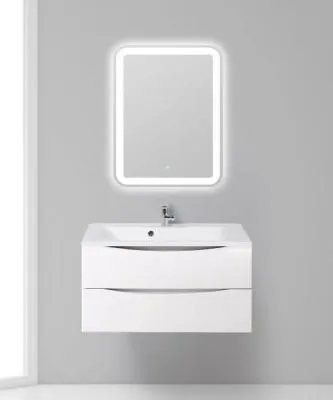 Мебель для ванной BelBagno Marino MARINO-900-2C-SO-BL-P + BB900/450-LV-MR-PR 90 bianco lucido