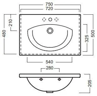 Раковина Hatria Susan Y0HR 75 - купить в Москве по низкой цене в интернет-магазине с доставкой по всей России | HITsant Раковина Hatria Susan Y0HR 75
