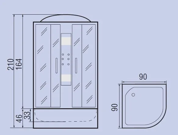 Душевая кабина River Sevan 90/46