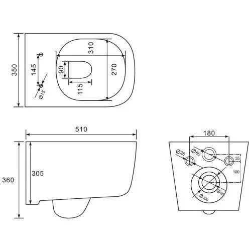 Унитаз Vincea Core VT1-28 (подвесной)