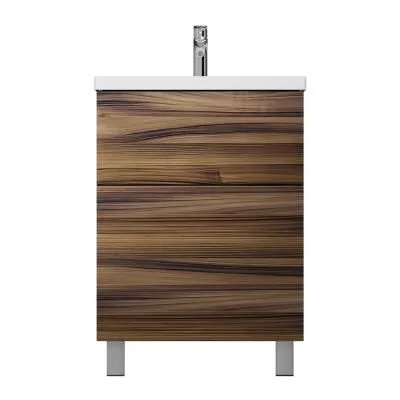 База под раковину, напольная, 60 см, 2 ящика, орех AM.PM Gem M90FSX0602HF