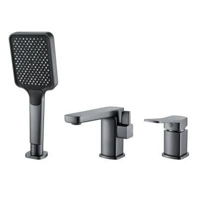 Смеситель для ванны однорычажный  Shevanik S9912T, Оружейная сталь