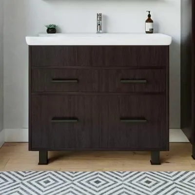 Тумба под раковину напольная Бриклаер ЧИЛИ венге, 90 см