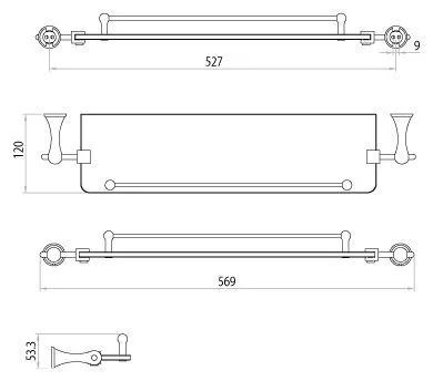 Полка Lemark Standard LM2133C - купить в Москве по низкой цене в интернет-магазине с доставкой по всей России | HITsant Полка Lemark Standard LM2133C
