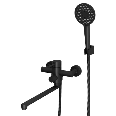 Смеситель для ванны с длинным поворотным изливом RUSH Melos (SUS1101-51Black)