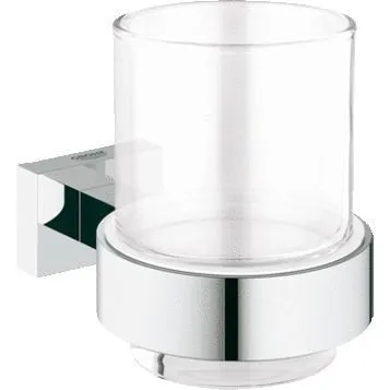 Стакан Grohe Essentials Cube 40755001 с держателем - купить в Москве по низкой цене в интернет-магазине с доставкой по всей России | HITsant Стакан Grohe Essentials Cube 40755001 с держателем
