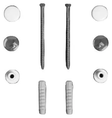 Крепеж к полу для унитаза и биде Simas F90cr/bi хром/белый