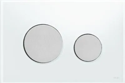 Кнопка смыва Tece Loop 9240659 белое стекло, кнопки хром матовый