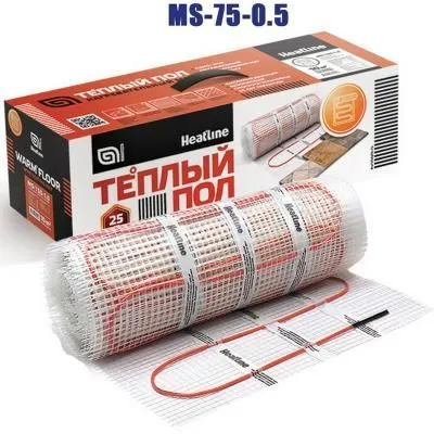 Двухжильный нагревательный мат Heatline-SLIM MS-75-0.5