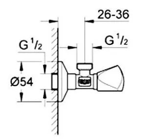 Вентиль Grohe 22940000 угловой, запорный - купить в Москве по низкой цене в интернет-магазине с доставкой по всей России | HITsant Вентиль Grohe 22940000 угловой, запорный