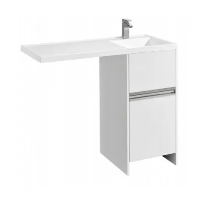 Тумба с раковиной Aquaton Лондри 1A236001LH010 40 белый глянец