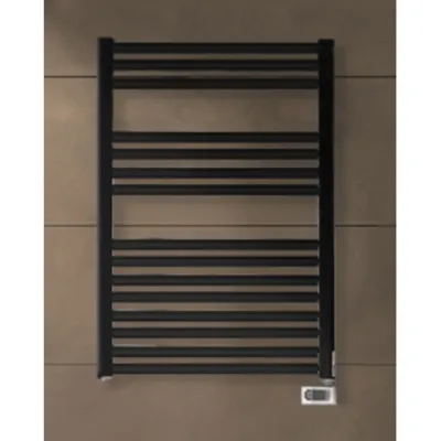 Полотенцесушитель электрический Irsap Ares EIS058KK1IR01NNN 81,8x58 черный матовый - купить в Москве по низкой цене в интернет-магазине с доставкой по всей России | HITsant Полотенцесушитель электрический Irsap Ares EIS058KK1IR01NNN 81,8x58 черный матовый