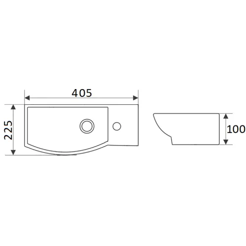 Раковина CeramaLux 40,5x22,5 7947AL