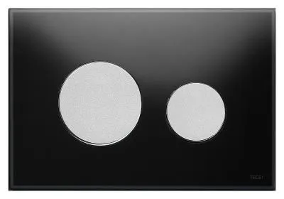 Кнопка смыва Tece Loop 9240655 черное стекло, кнопка хром матовый
