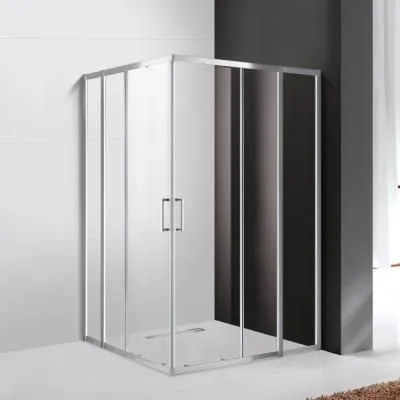 Душевой уголок Cezares Molveno MOLVENO-AH-22-120/110-C-Cr-IV 120x110x195 прозрачное/хром - купить в Москве по низкой цене в интернет-магазине с доставкой по всей России | HITsant Душевой уголок Cezares Molveno MOLVENO-AH-22-120/110-C-Cr-IV 120x110x195 прозрачное/хром