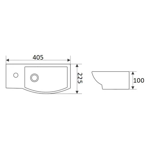 Раковина CeramaLux 40,5x22,5 7947AR