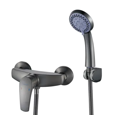 Смеситель для душевой кабины Shevanik S5ZL01YC6TIY, Оружейная сталь