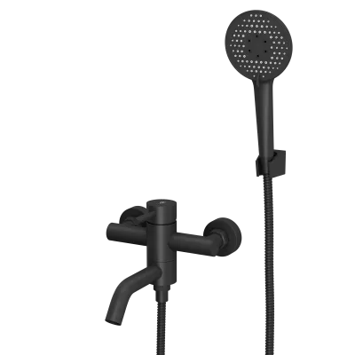 Смеситель для ванны с коротким изливом RUSH Melos (SUS1101-44Black)