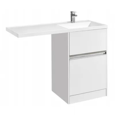 Тумба с раковиной Aquaton Лондри 1A235901LH010 60 белый глянец