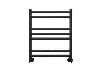 Полотенцесушитель водяной Aquatek (Акватек) Оберон П7 500х600 мм, черный муар, подключение нижнее/диагональное, сверхпрочная пищевая нержавеющая сталь AISI 304L, гарантия 10 лет