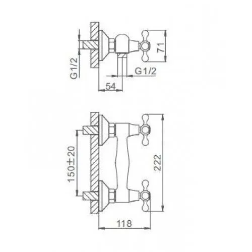 Смеситель для душа Frap F2008