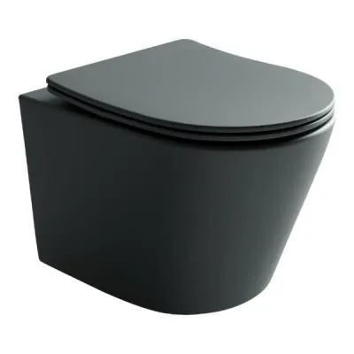 Унитаз подвесной Ceramica Nova Balearica CN6000MDH антрацит матовый темный - купить в Москве по низкой цене в интернет-магазине с доставкой по всей России | HITsant Унитаз подвесной Ceramica Nova Balearica CN6000MDH антрацит матовый темный