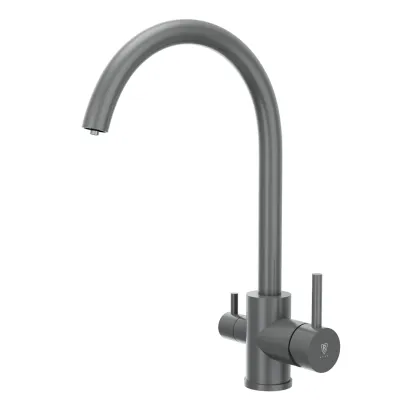 Смеситель для кухонной мойки с фильтром RUSH графит (SUS9035-37Grey)