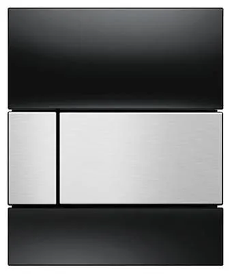 Кнопка смыва Tece Square Urinal 9242806 черное стекло, кнопка сатин