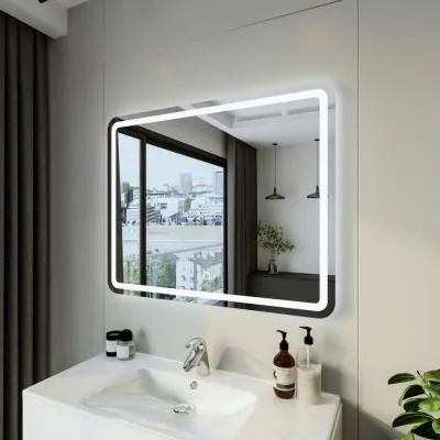 Зеркало Бриклаер Эстель-1 100 с подсветкой LED, сенсор на зеркале