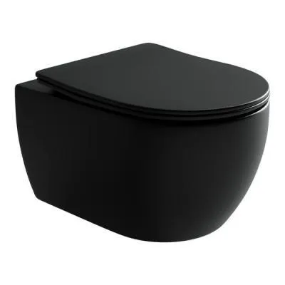 Унитаз подвесной Ceramica Nova Play CN3001MB микролифт черный матовый