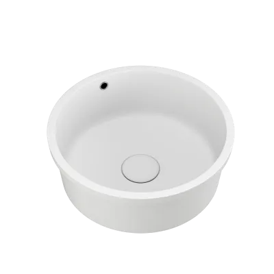 Раковина под столешницу D&K Matrix белая 420*420*160мм (DT1391816) - купить в Москве по низкой цене в интернет-магазине с доставкой по всей России | HITsant Раковина под столешницу D&K Matrix белая 420*420*160мм (DT1391816)