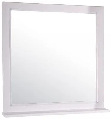 Зеркало ASB-Woodline Гранда 80 Белый Патина Серебро (11481/1)