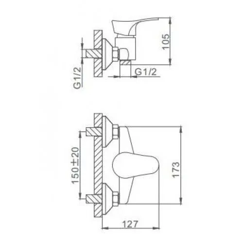 Смеситель для душа Frap F2014-B