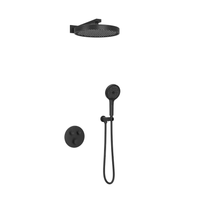 Душевой комплект SANCOS Space встраиваемый c термостатическим смесителем, цвет черный матовый ,  SC3006MB