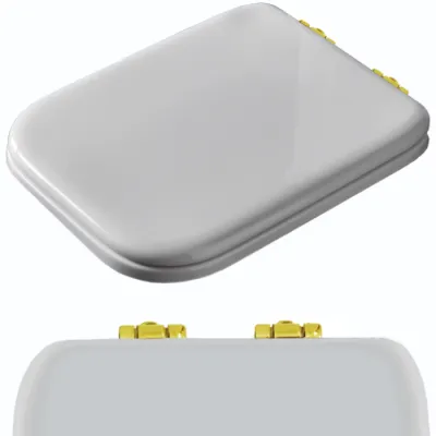 Крышка-сиденье Kerasan Waldorf 418701 с микролифтом, петли золото