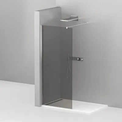 Душевая перегородка Cezares Liberta LIBERTA-L-1-100-120-GR-Cr тонированное стекло