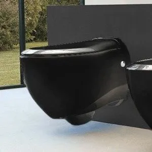 Унитаз подвесной ArtCeram Blend BLV001 03;00 черный глянцевый - купить в Москве по низкой цене в интернет-магазине с доставкой по всей России | HITsant Унитаз подвесной ArtCeram Blend BLV001 03;00 черный глянцевый