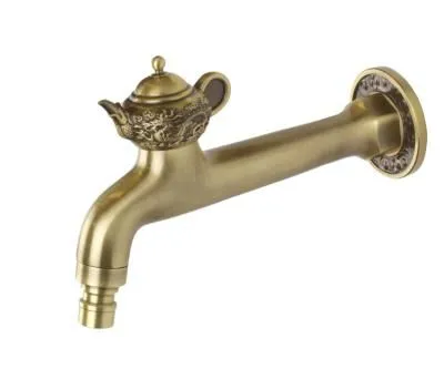 Сливной кран длинный Bronze de Luxe насадка-под шланг (13263/2)