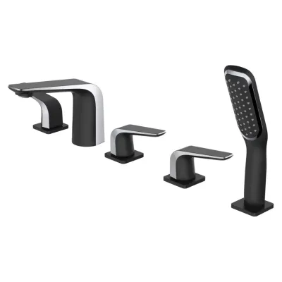 Смеситель на борт ванны Rose R1KF31HN2HNU, черный