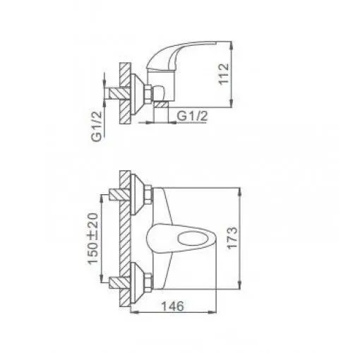 Смеситель для душа Frap F2002-B