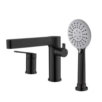 Смеситель BelBagno Delta DEL-BVD3-NERO на борт ванны, черный матовый