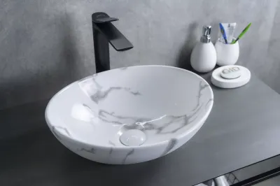 Раковина накладная Gid Mnc138C 54473, Под камень глянцевый