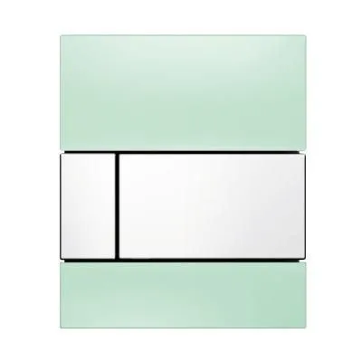 Кнопка смыва Tece Square Urinal 9242803 зеленое стекло, кнопка белая