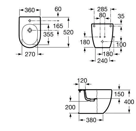 Крышка для биде Roca Meridian-N Compact 8062AB004