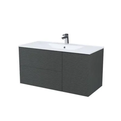 Тумба с умывальником, подвесная, 100 см, темно-серый, Bild, IDDIS, BIL10G0i95K