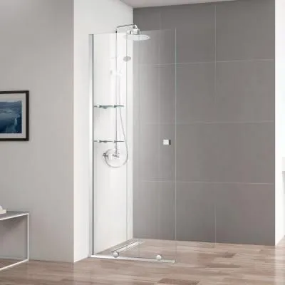 Душевая перегородка Cezares Stream STREAM-BF-1-80-C-Cr 80 прозрачное стекло, хром