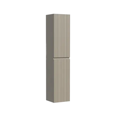 Шкаф-пенал подвесной SANCOS Code, 350х350х1650 мм, цвет серая платина,  PCD35GP